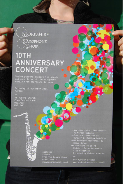 Yorkshire Saxophone Choir Concert Poster